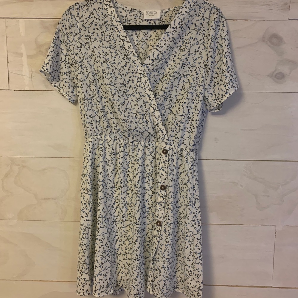 White floral dress